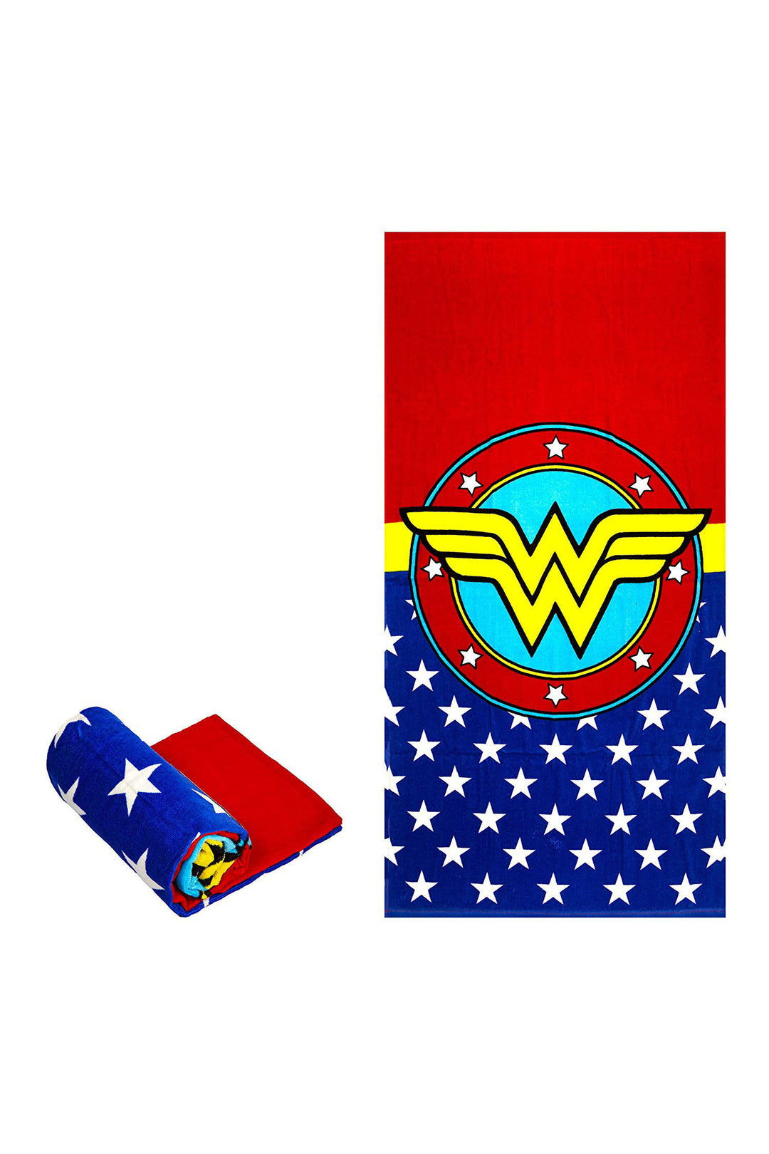 Wholesale Wonder Woman Logo Oversized Cotton Beach Towel