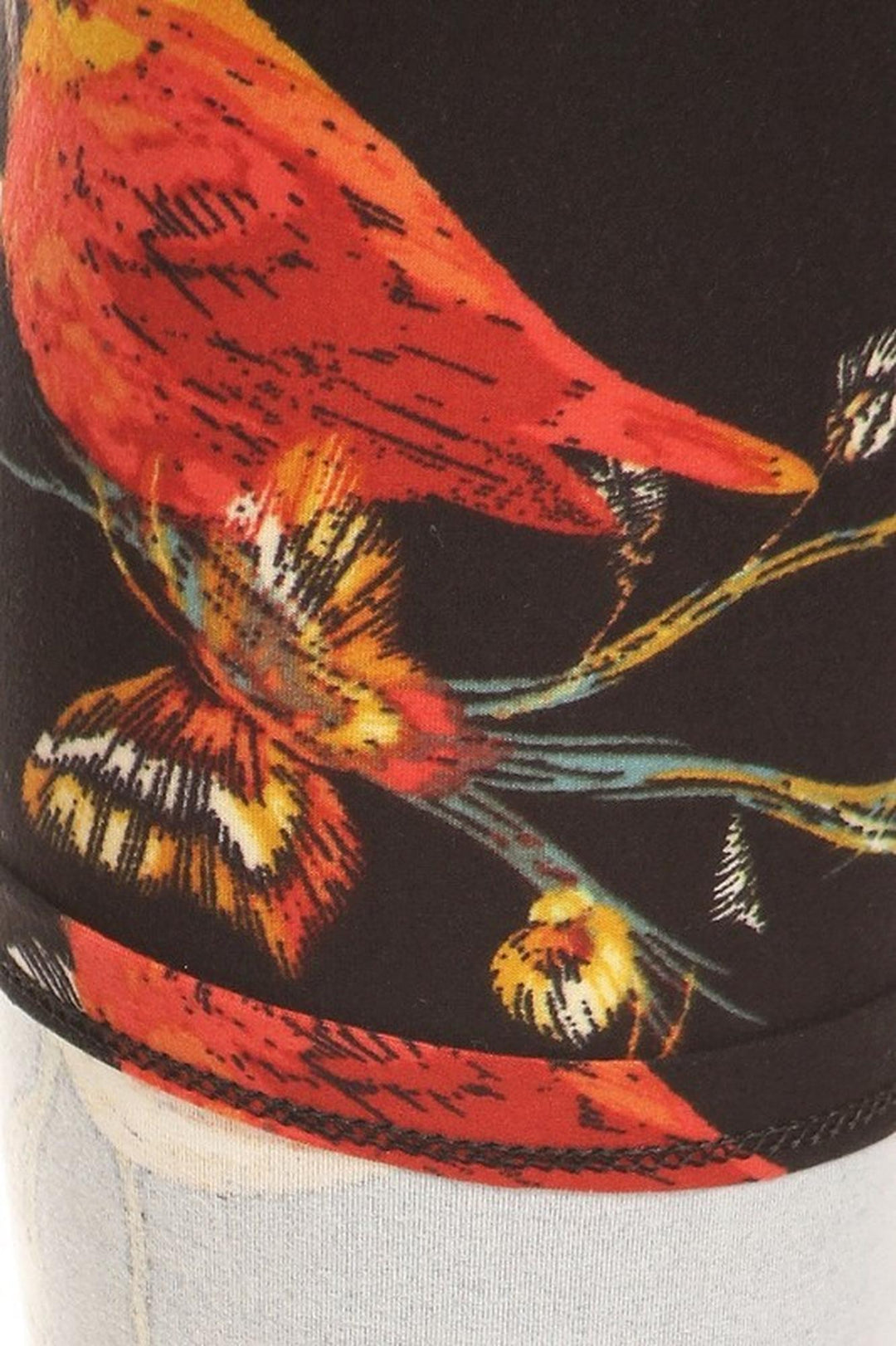 Wholesale Buttery Smooth Bird and Butterfly Floral Plus Size Leggings