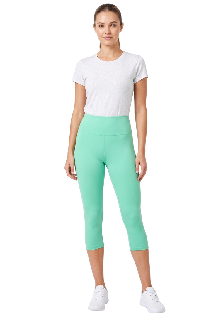 Wholesale Buttery Smooth Basic Solid High Waisted Capris - 3 Inch - New Mix