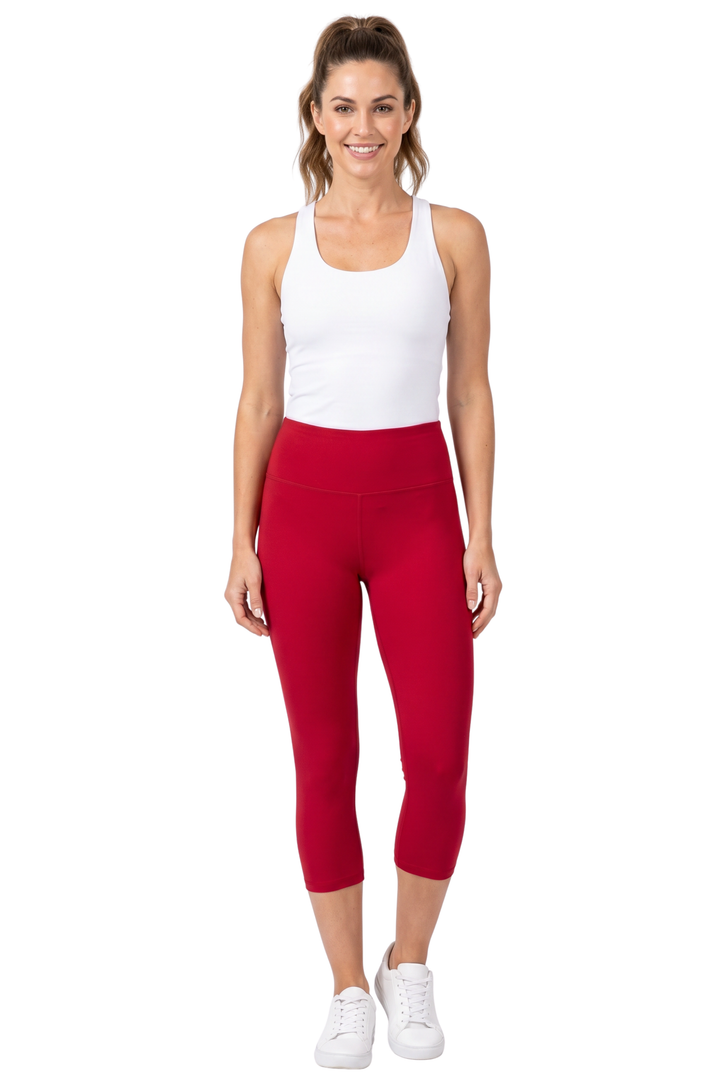 Wholesale Buttery Smooth Basic Solid High Waisted Capris - 3 Inch - New Mix