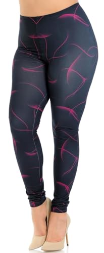 Wholesale Creamy Soft Fuchsia Mist Extra Plus Size Leggings - 3X-5X - USA Fashion