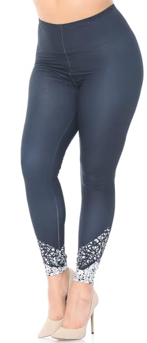 Wholesale Creamy Soft Ebony Escapade Plus Size Leggings - USA Fashion