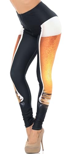 Wholesale Creamy Soft Draft Beer Extra Plus Size Leggings - USA Fashion