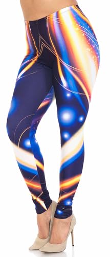 Wholesale Creamy Soft Psychedelic Contour Plus Size Leggings - By USA Fashion