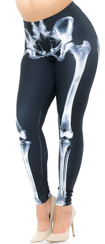 Wholesale Creamy Soft X-Ray Skeleton Bones Plus Size Leggings - USA Fashion