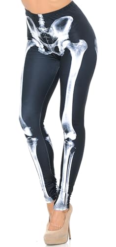 Wholesale Creamy Soft X-Ray Skeleton Bones Leggings - USA Fashion