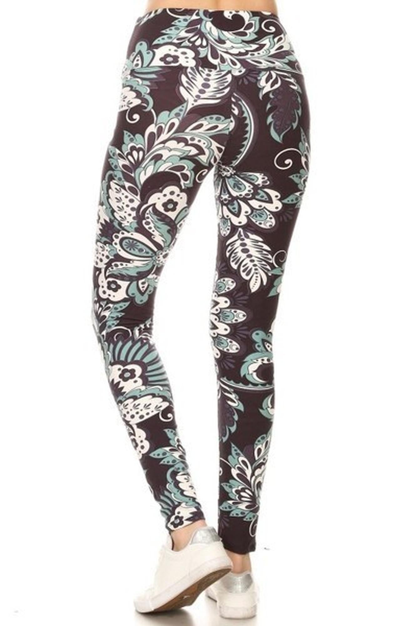 Wholesale Buttery Smooth Midnight Minty Mandala High Waist Leggings