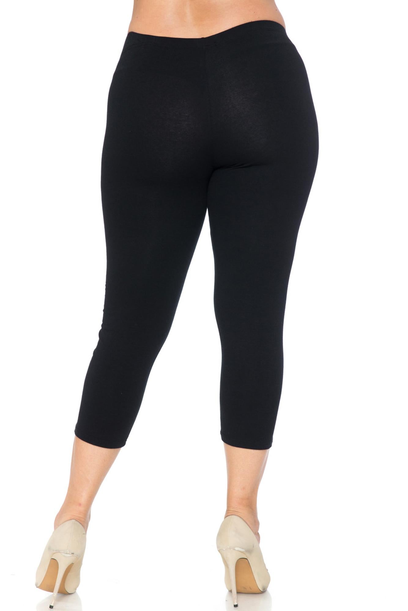 Wholesale USA Cotton Capri Length Plus Size Leggings