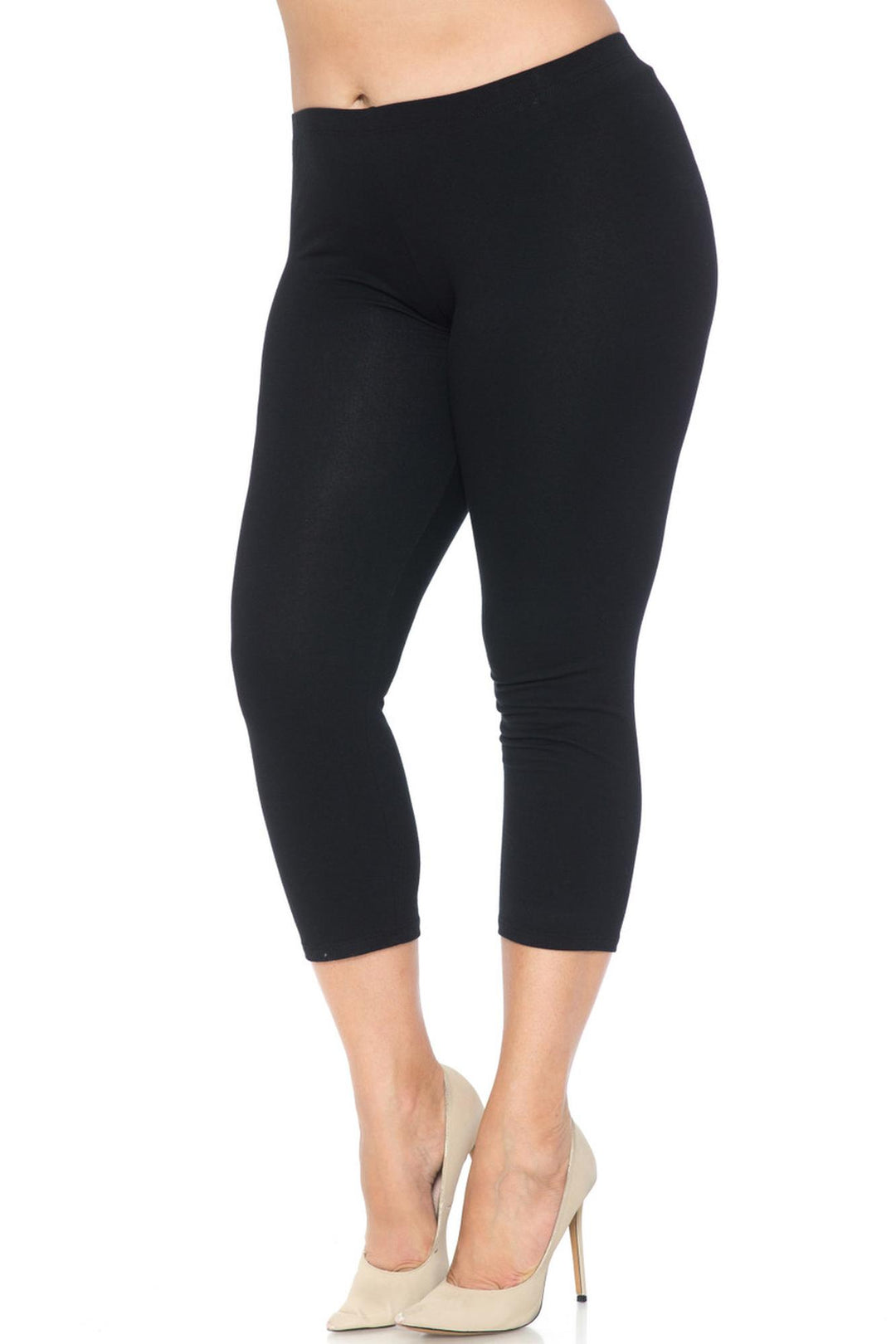 Wholesale USA Cotton Capri Length Plus Size Leggings