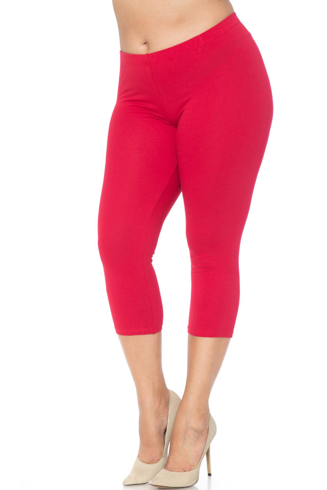Wholesale USA Cotton Capri Length Plus Size Leggings