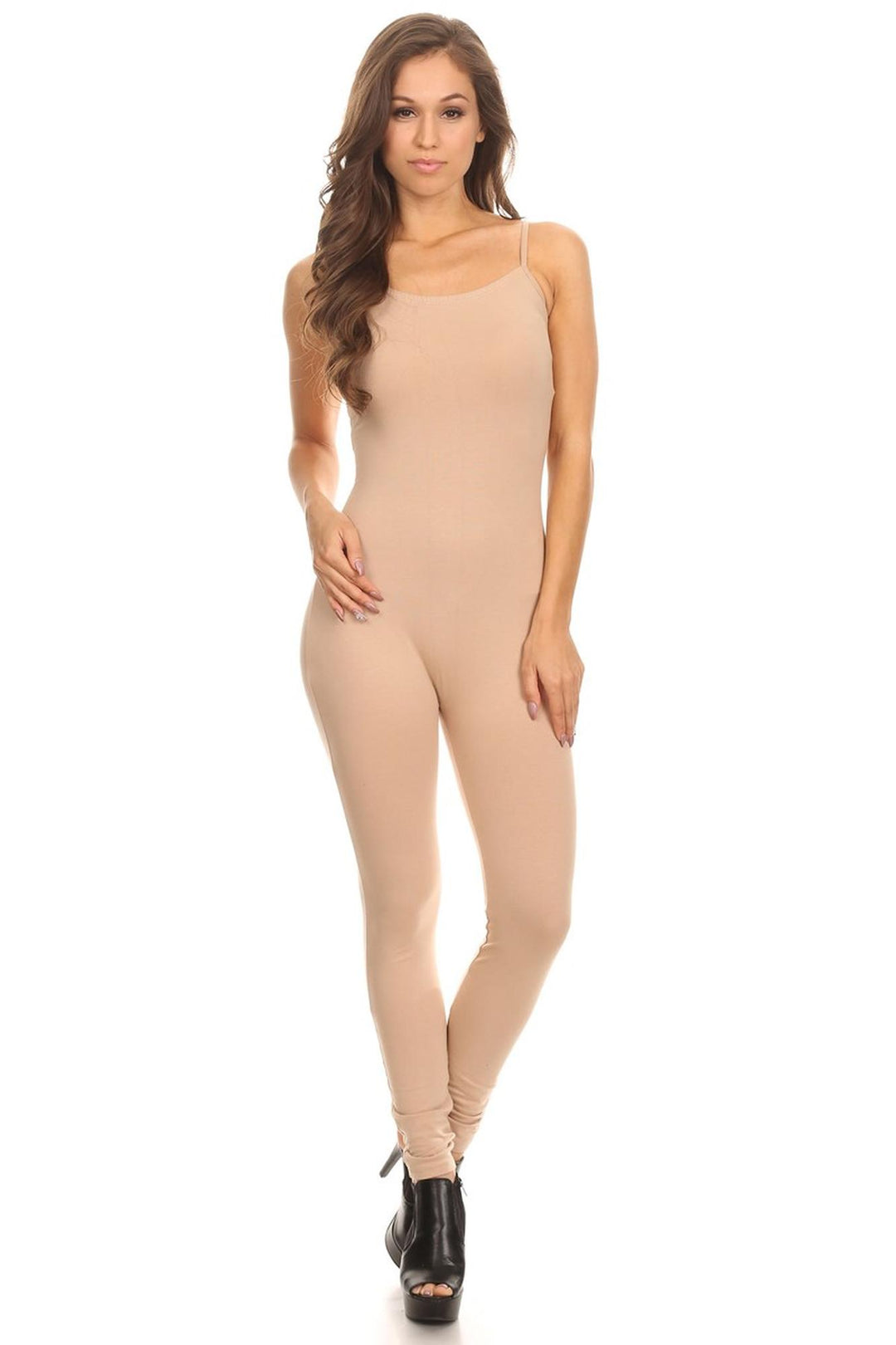 Wholesale USA Basic Cotton Spaghetti Strap Jumpsuit