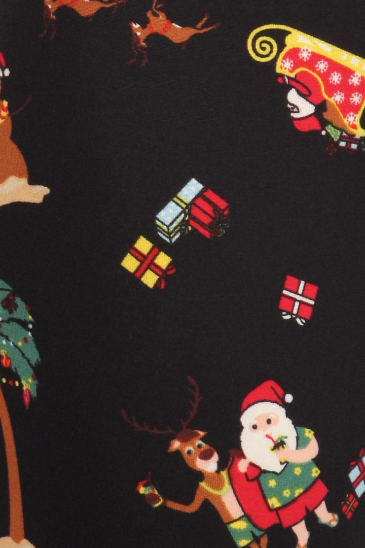 Wholesale Soft Fleece Australian Christmas Leggings