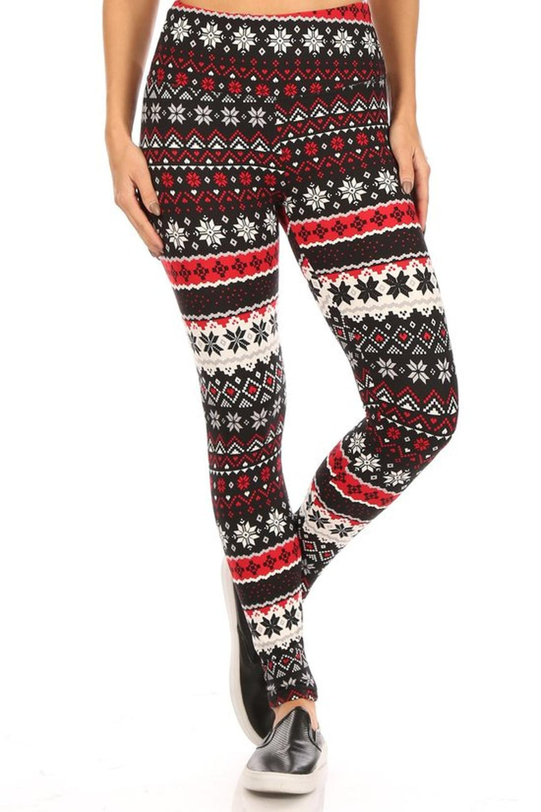 Wholesale Soft Fleece Snowflake Blizzard Holiday Leggings