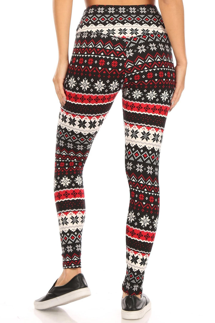 Wholesale Soft Fleece Snowflake Blizzard Holiday Leggings