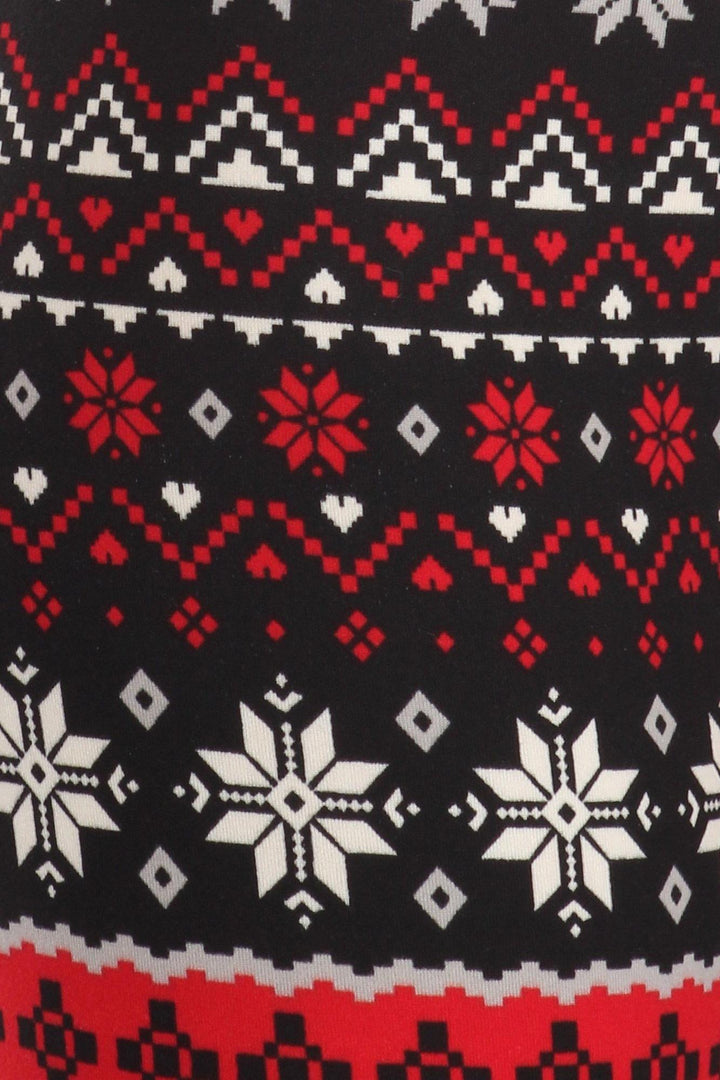 Wholesale Soft Fleece Snowflake Blizzard Holiday Leggings