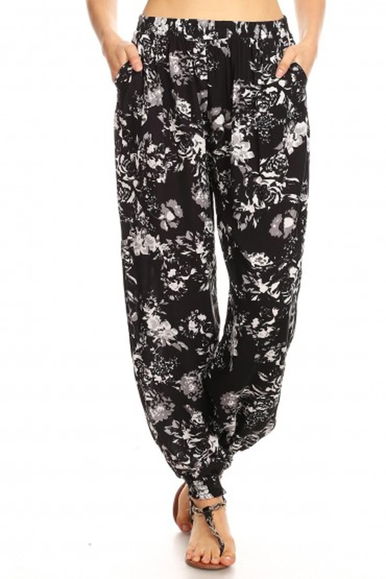 Wholesale Midnight Floral Harem Joggers