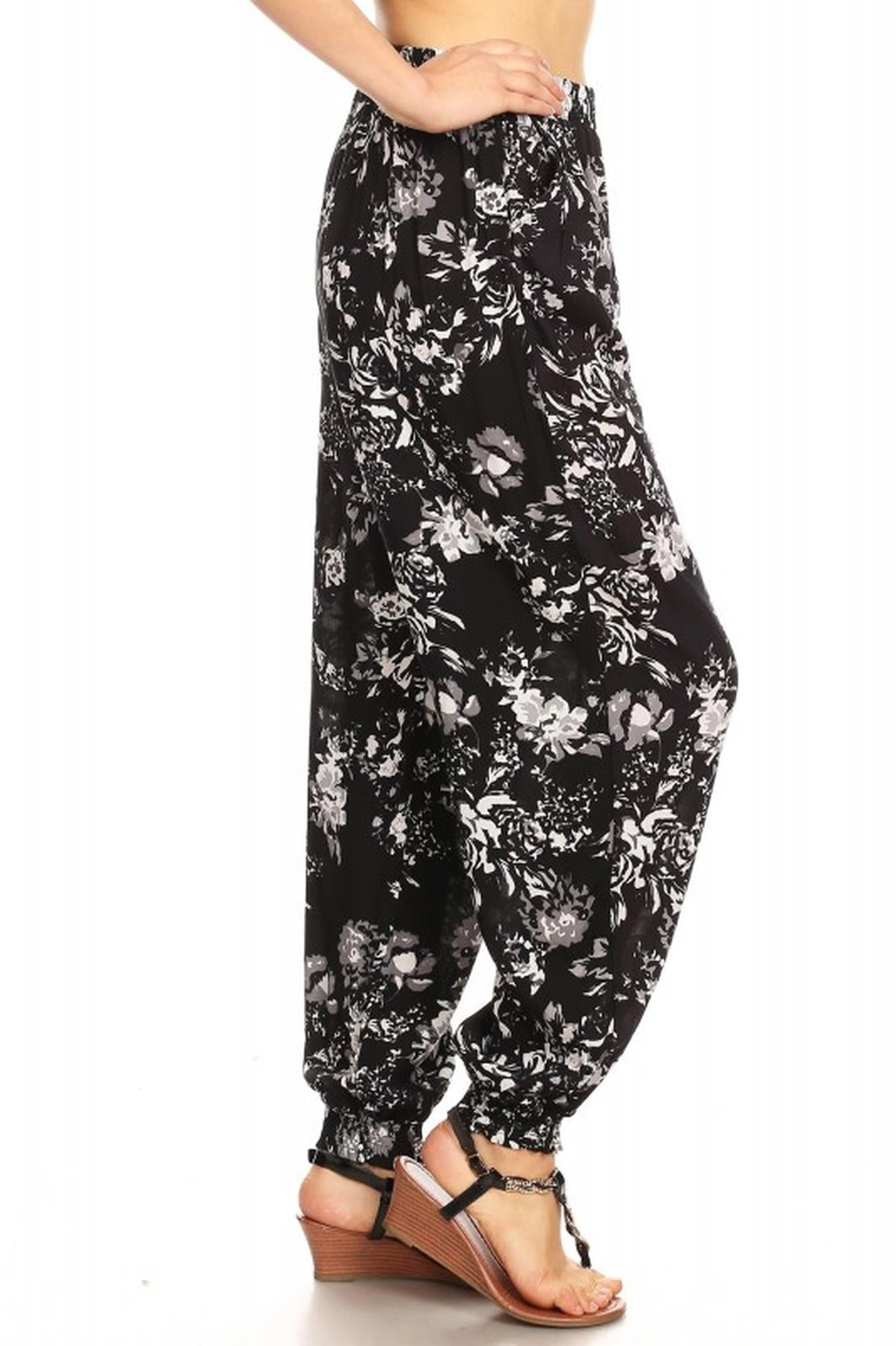Wholesale Midnight Floral Harem Joggers
