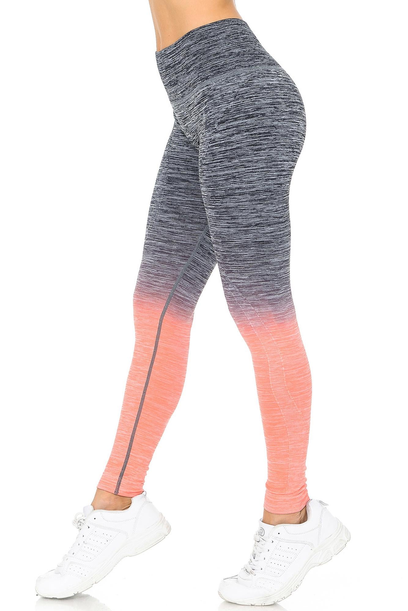 Wholesale Ombre Heathered Athleica Workout Leggings