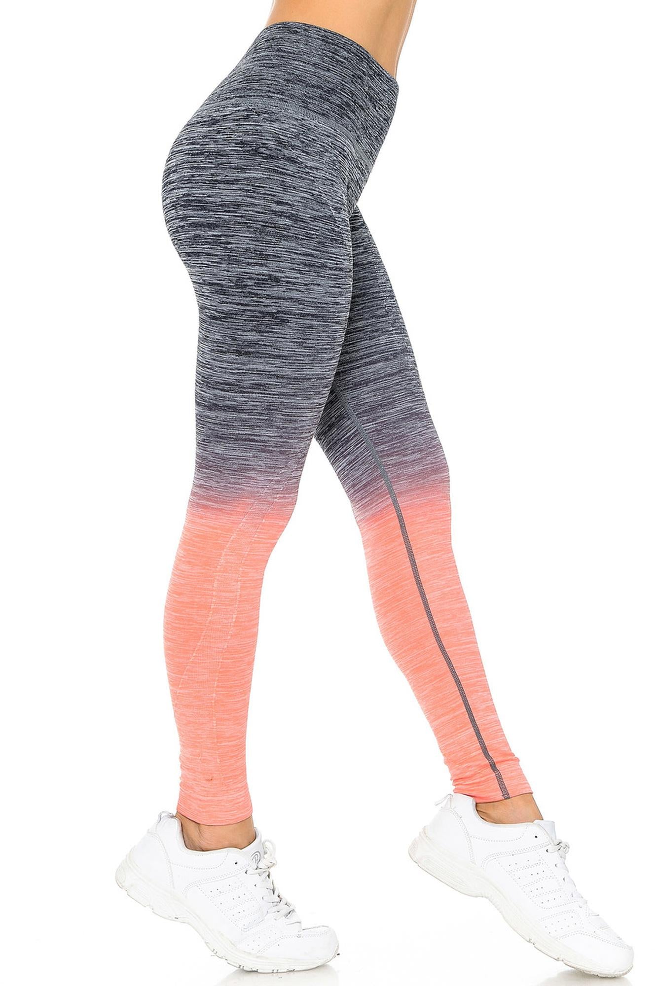 Wholesale Ombre Heathered Athleica Workout Leggings