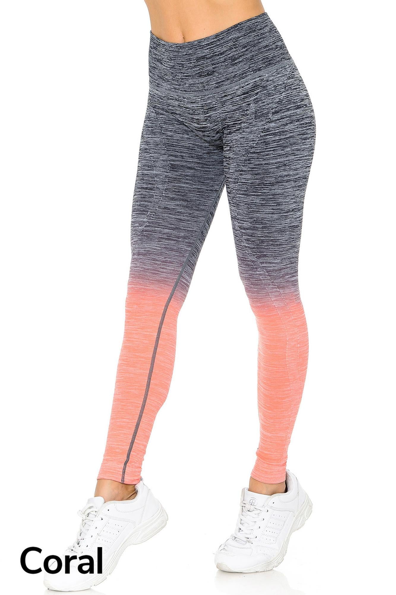 Wholesale Ombre Heathered Athleica Workout Leggings