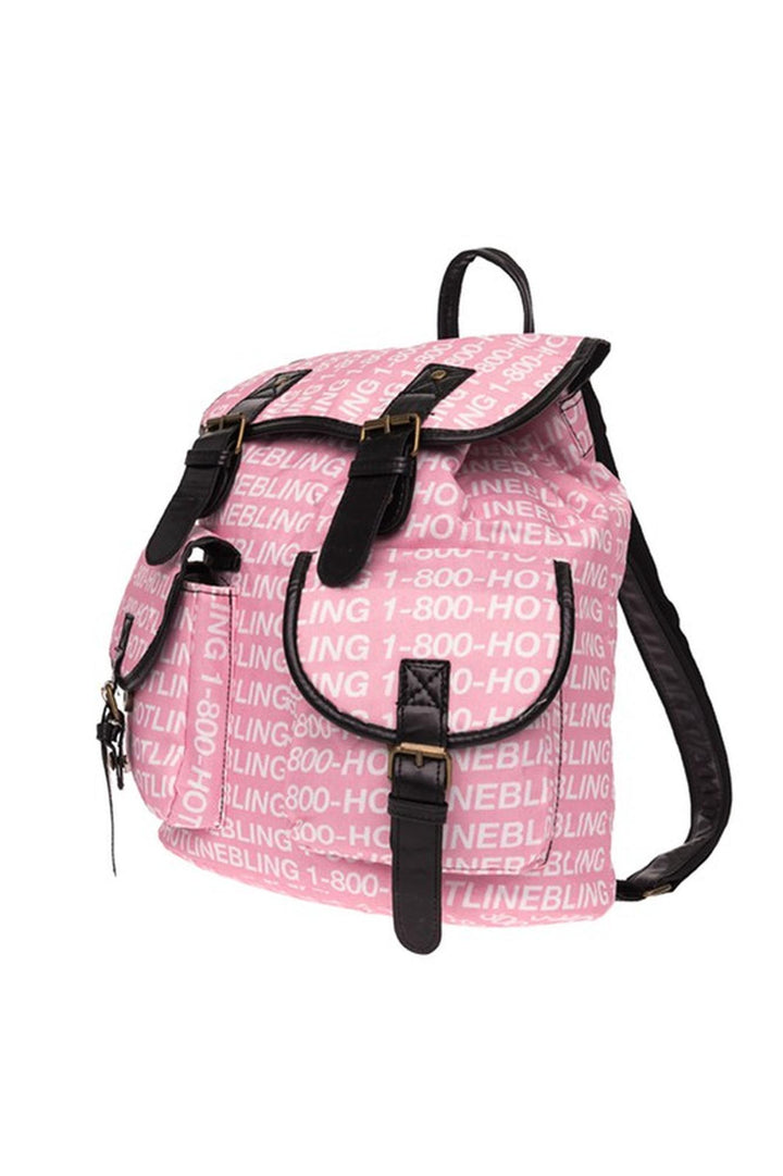 Wholesale Hotline Bling Graphic Print Buckle Flap Backpack