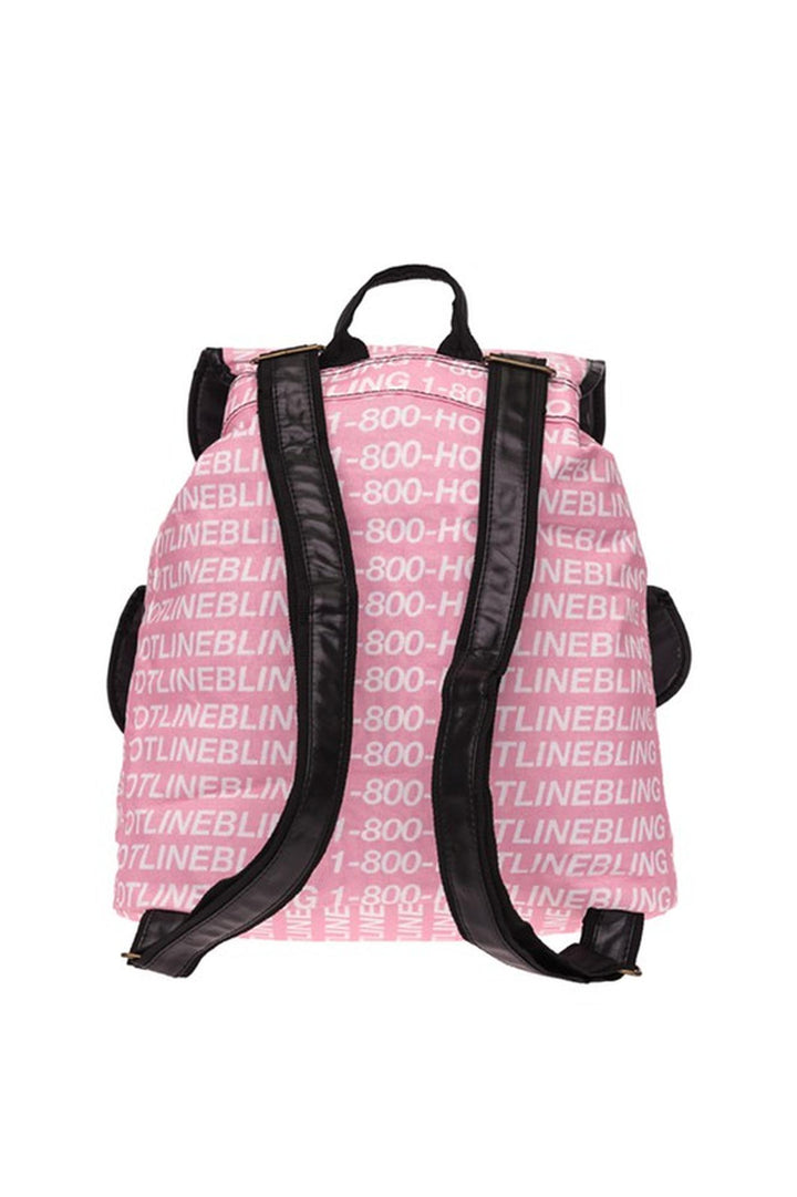 Wholesale Hotline Bling Graphic Print Buckle Flap Backpack