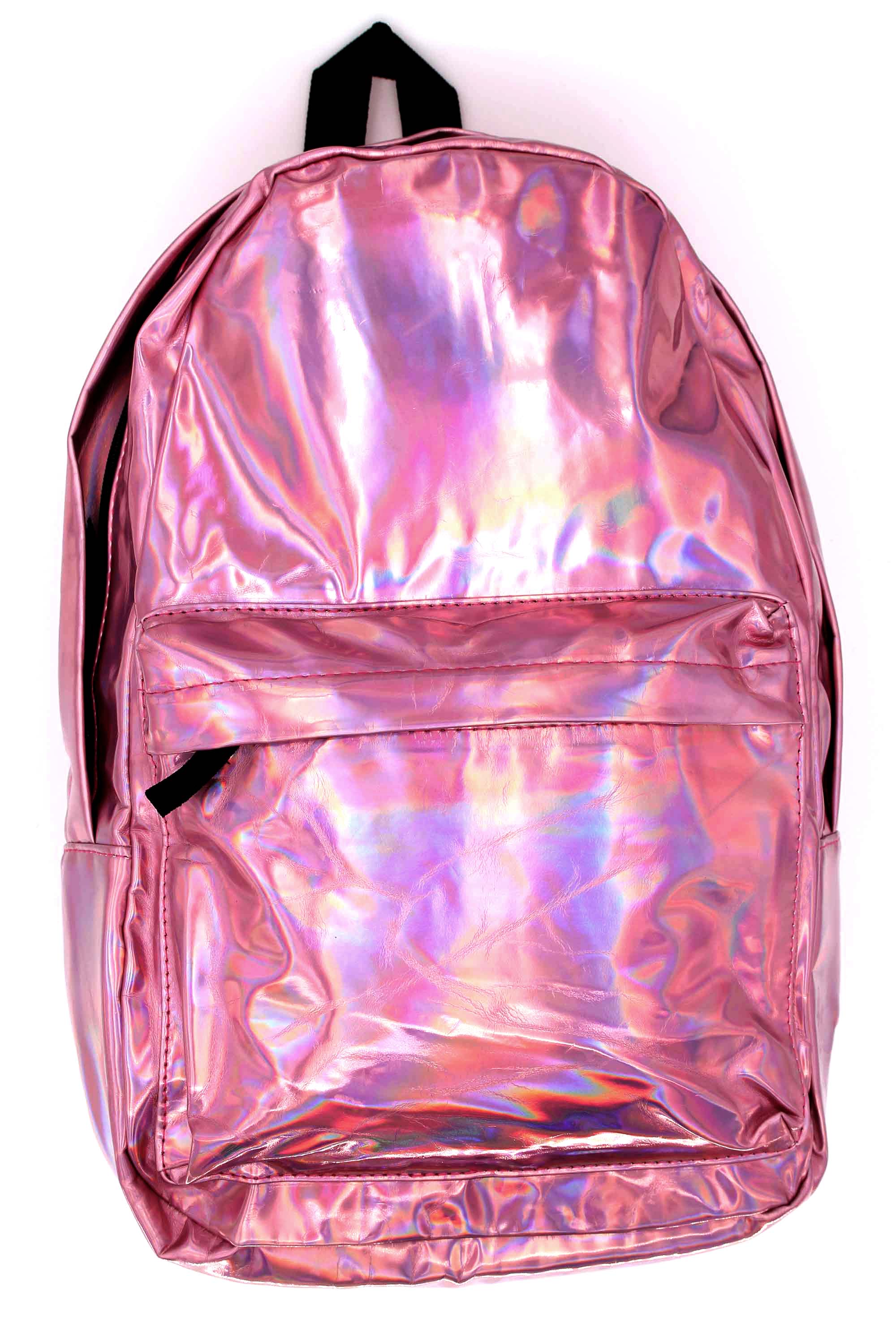 Wholesale Shiny Pink Metallic Backpack