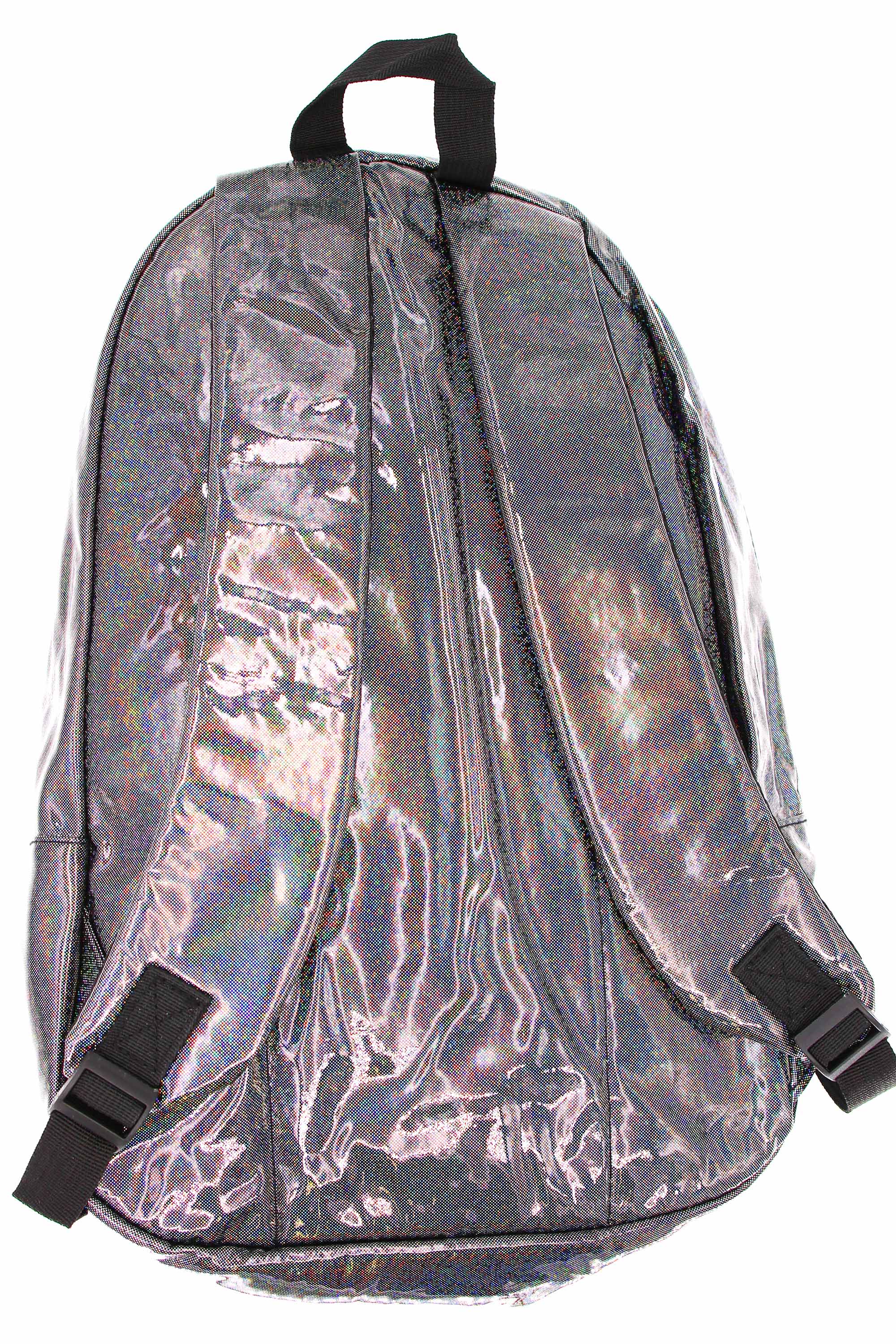 Wholesale Shiny Silver Rainbow Glitter Metallic Backpack