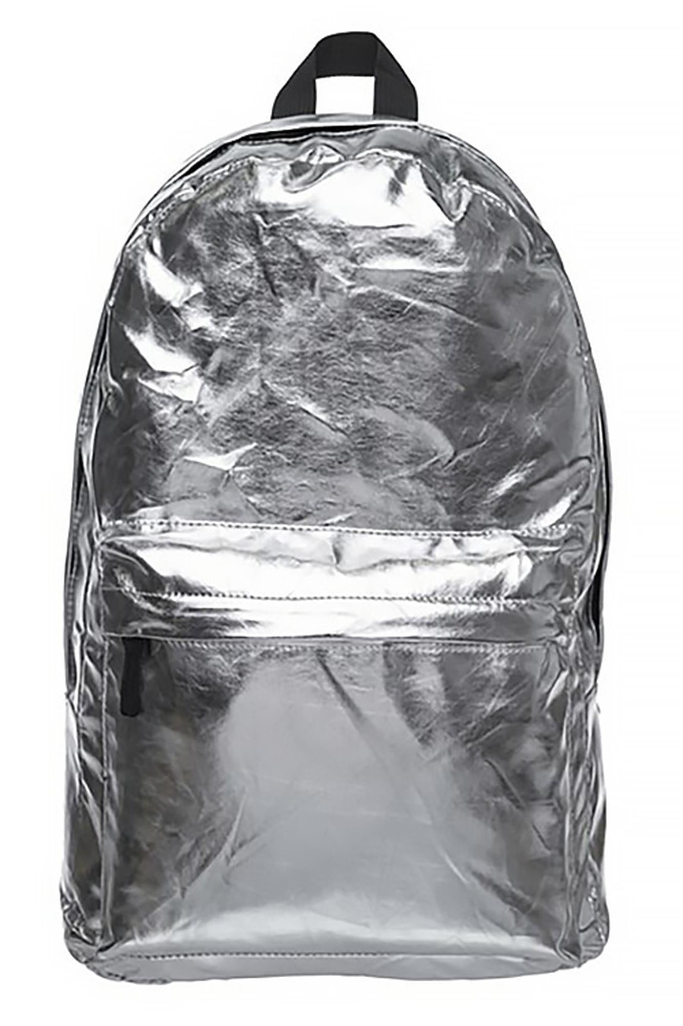 Wholesale Shiny Silver Metallic Backpack