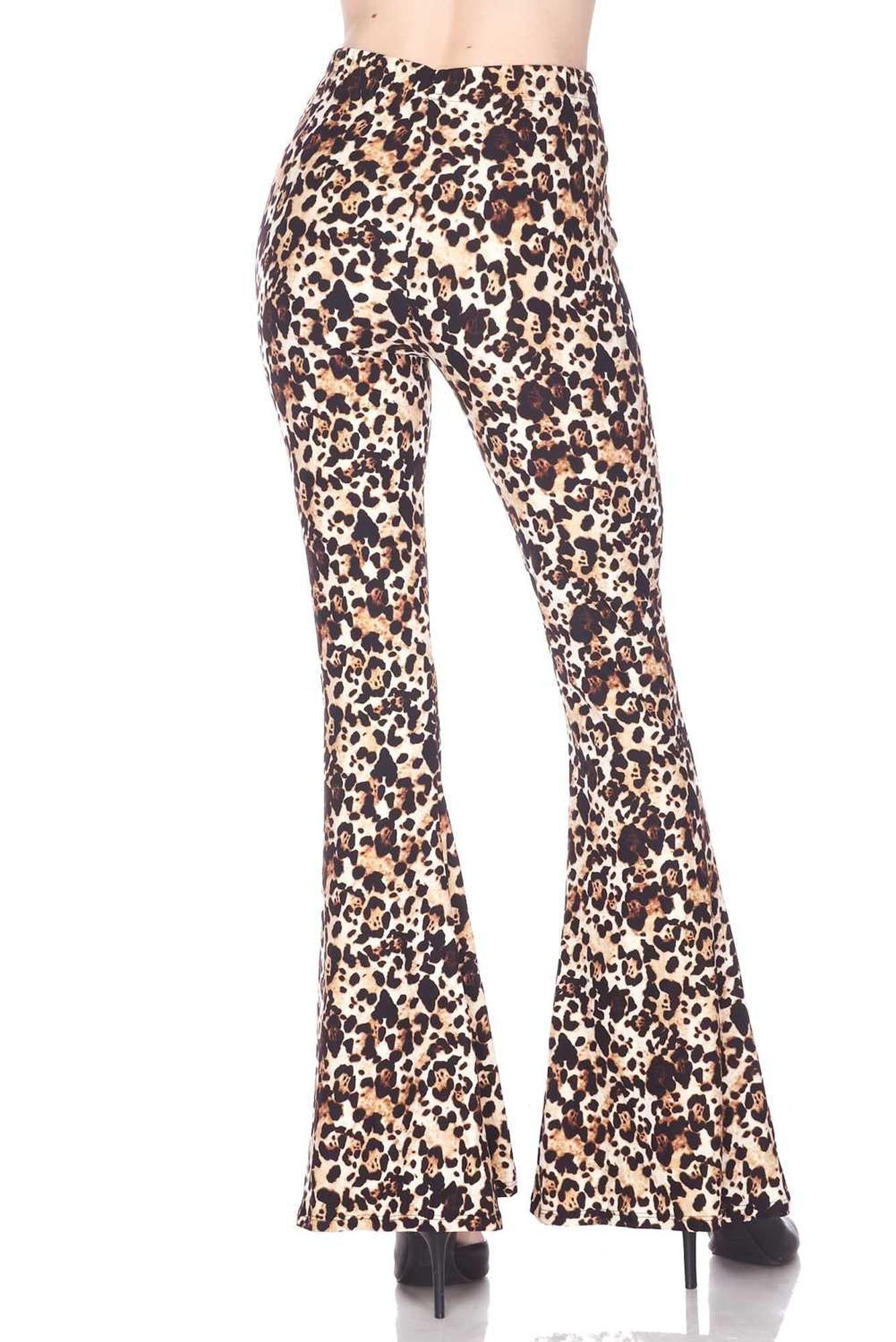 Wholesale Buttery Smooth Metro Leopard Bell Bottom Leggings