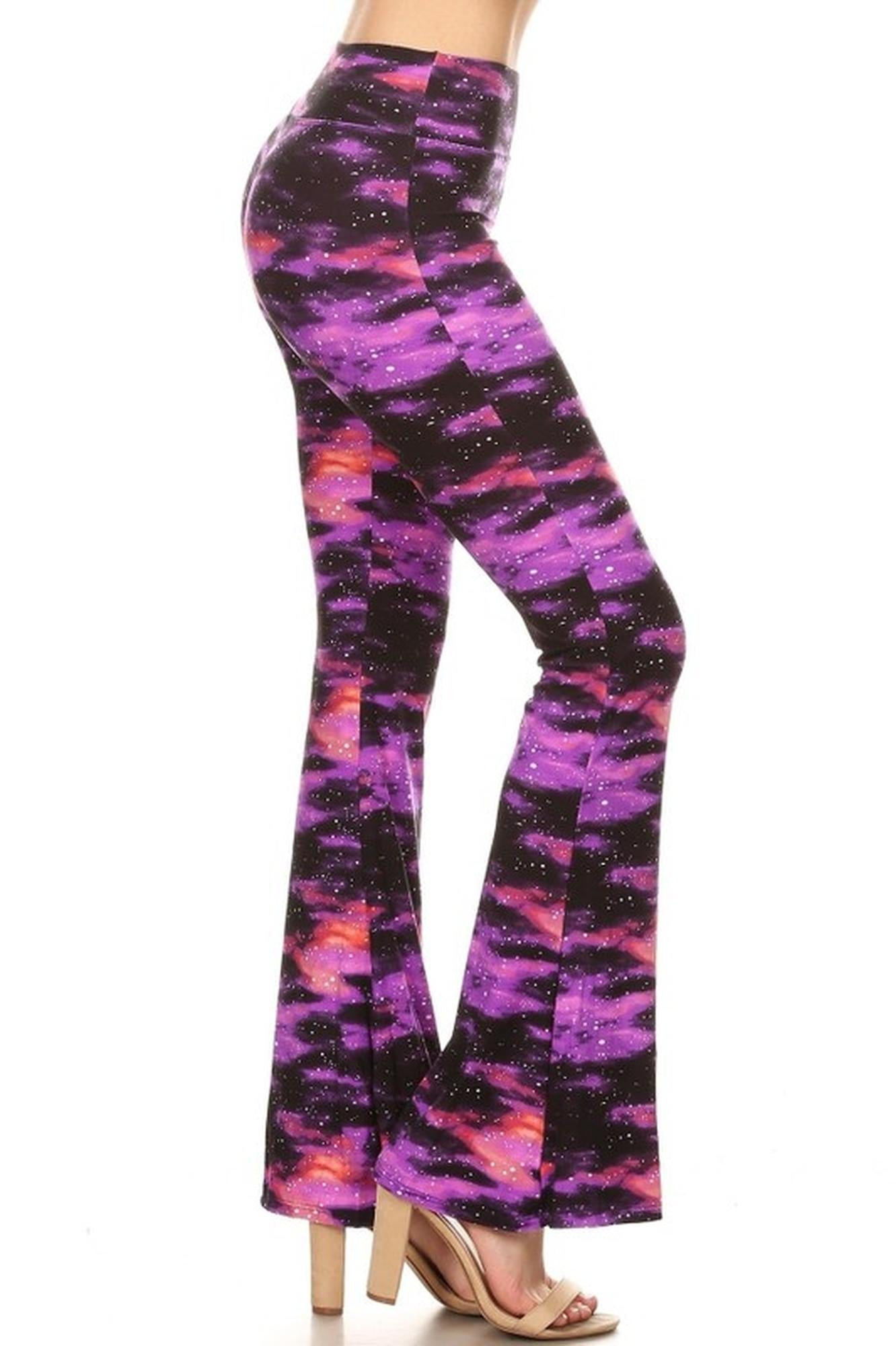 Wholesale Buttery Smooth Purple Mist Bell Bottom Leggings