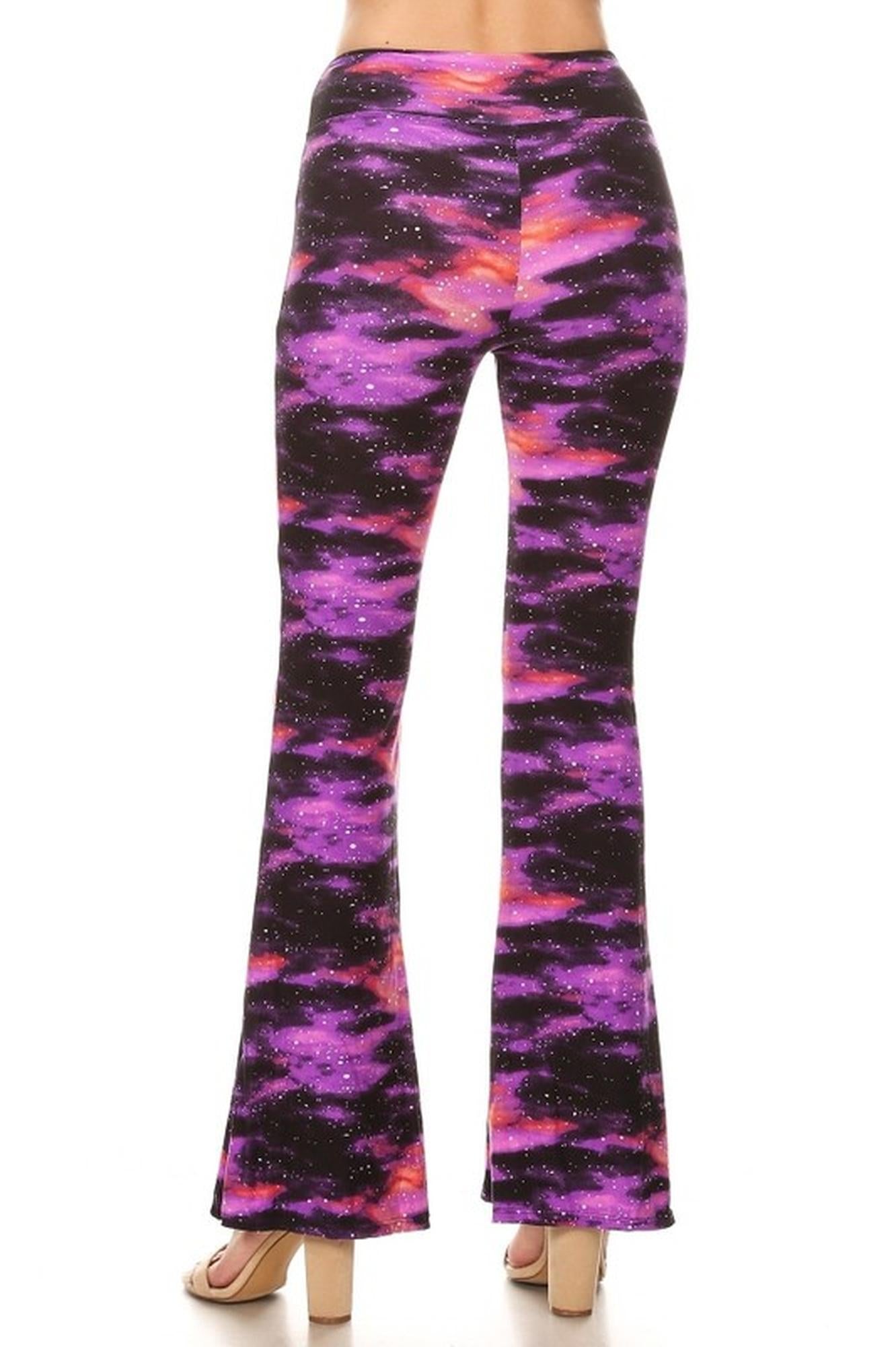 Wholesale Buttery Smooth Purple Mist Bell Bottom Leggings