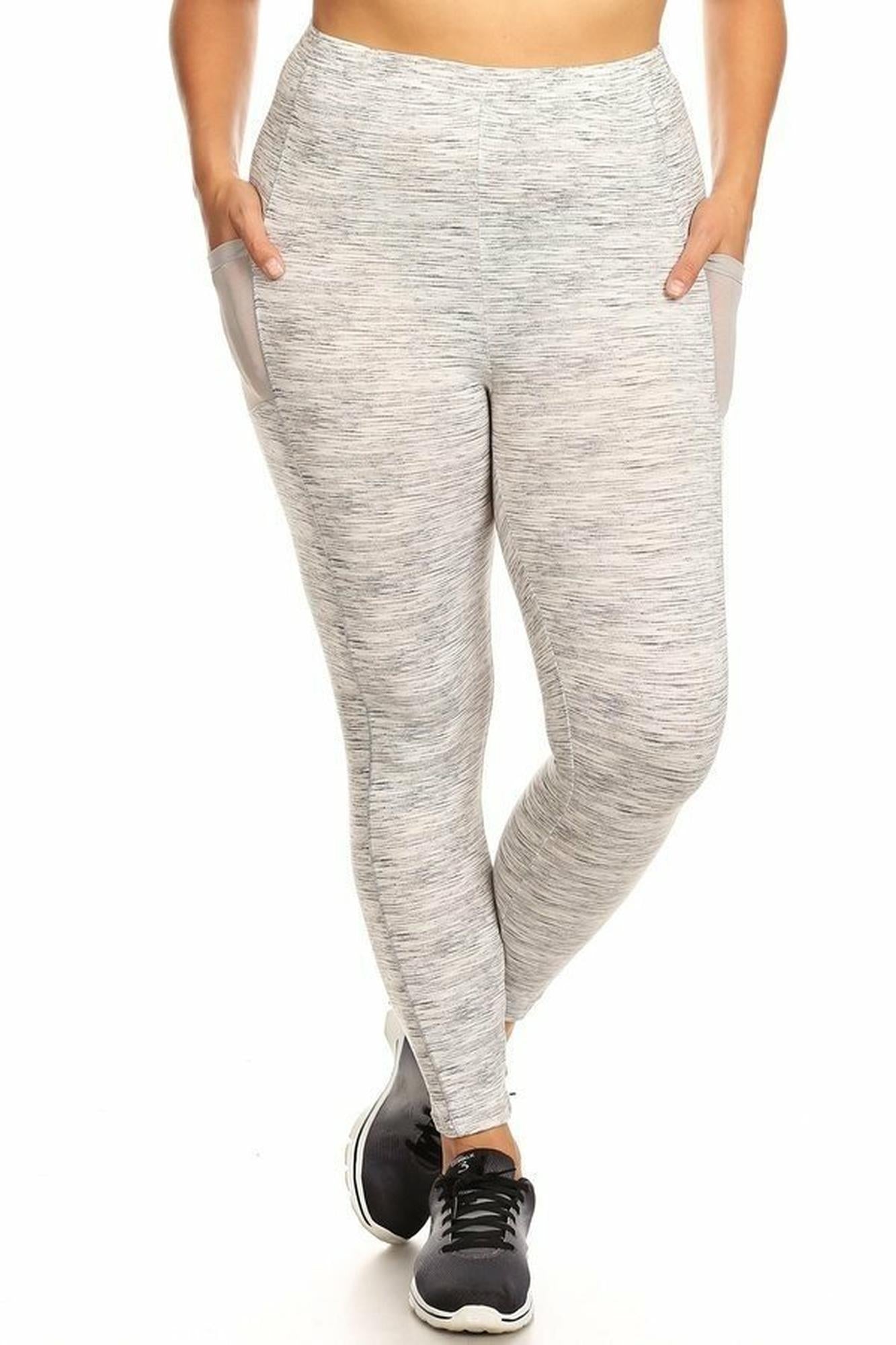 Wholesale Buttery Smooth Sport Basic Plus Size Leggings with Side Pockets
