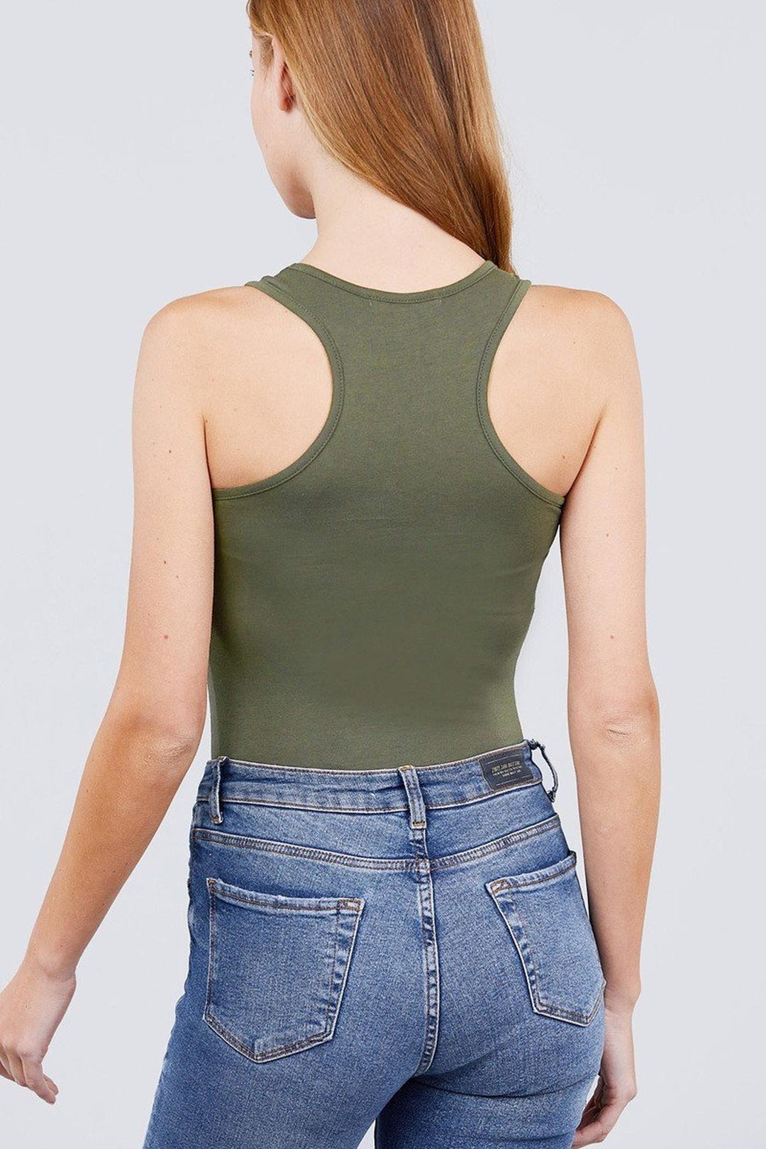 Wholesale Basic Solid Scoop Neck Cotton Bodysuit