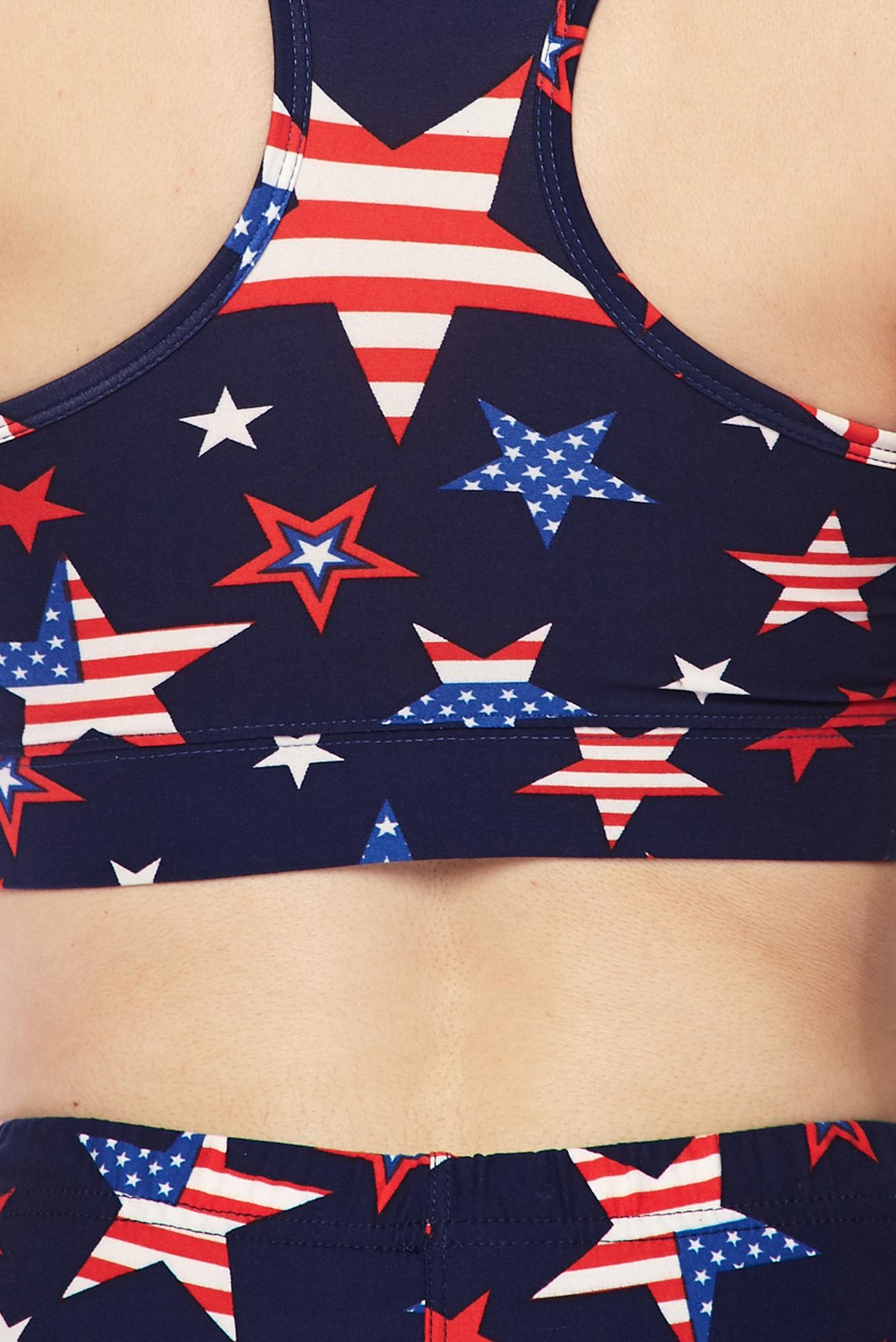 Wholesale Buttery Smooth USA Stars Bra Top