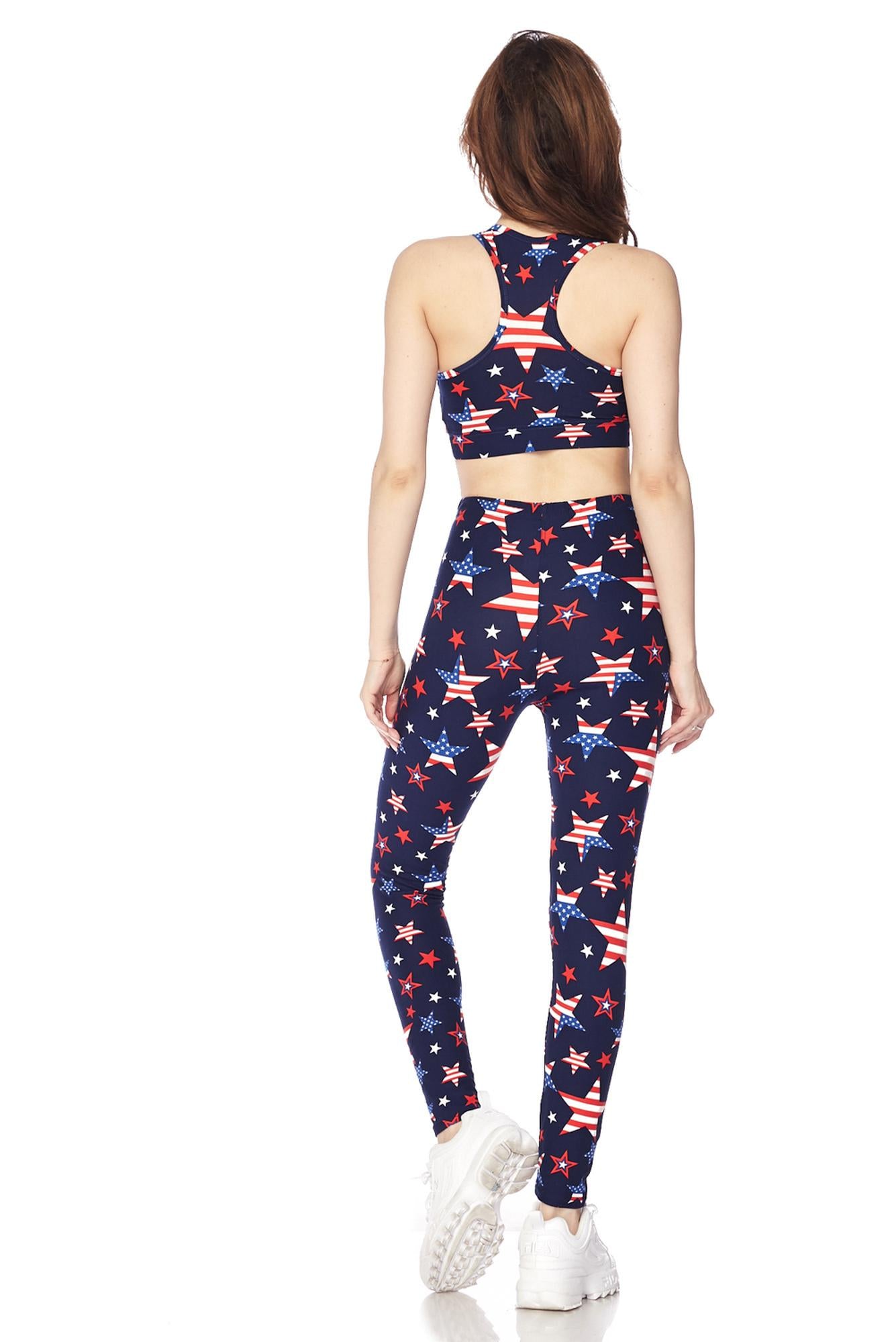 Wholesale Buttery Smooth USA Stars Bra Top