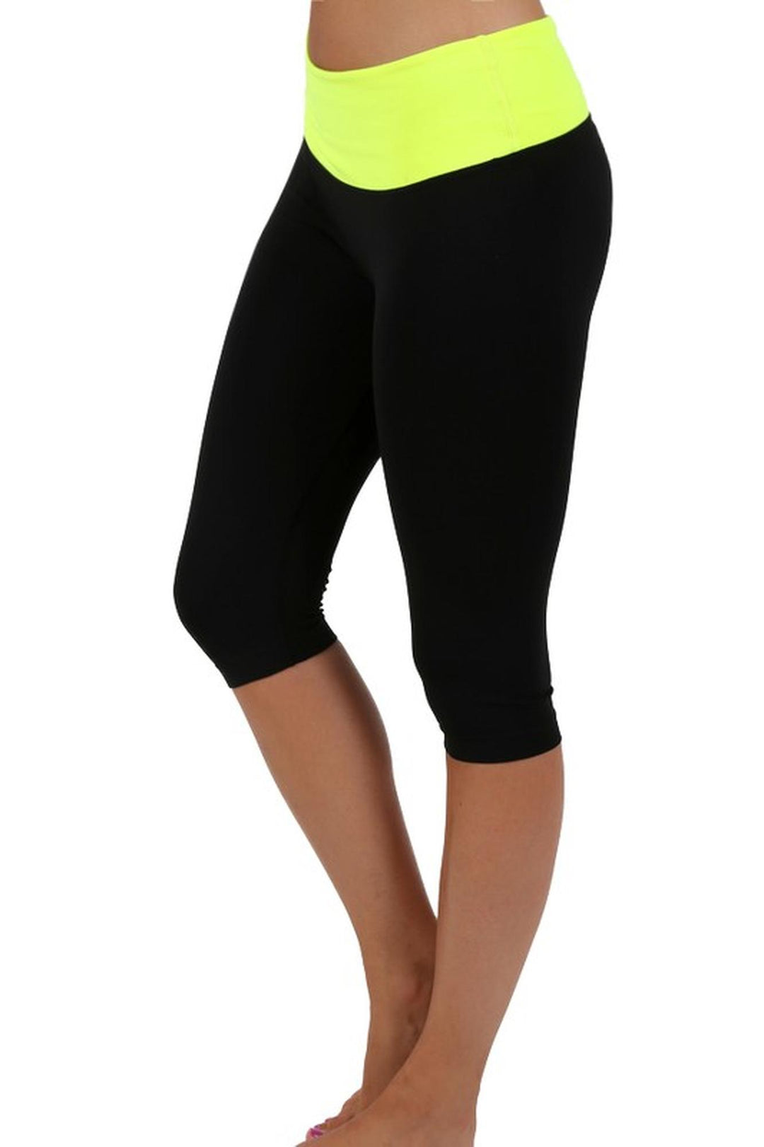 Wholesale Contrast Basic Women's Workout Capri