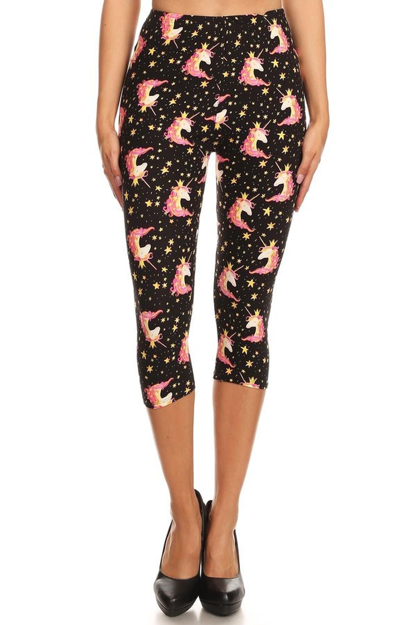Wholesale Buttery Soft Twinkle Unicorn Capris - LIMITED EDITION