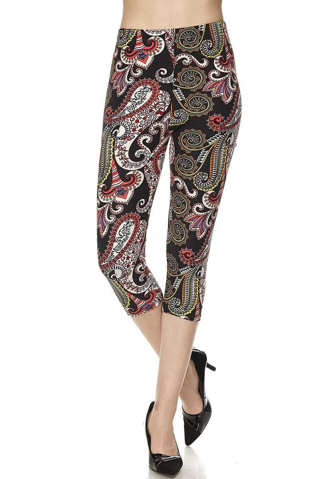Wholesale Buttery Smooth Raspberry Paisley Capris