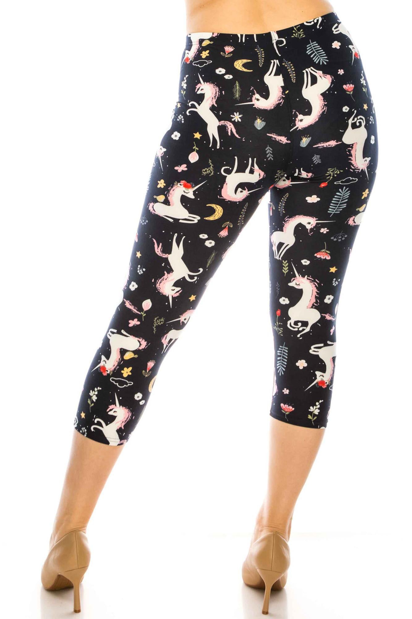 Wholesale Buttery Smooth Unicorns by Night Plus Size Capri
