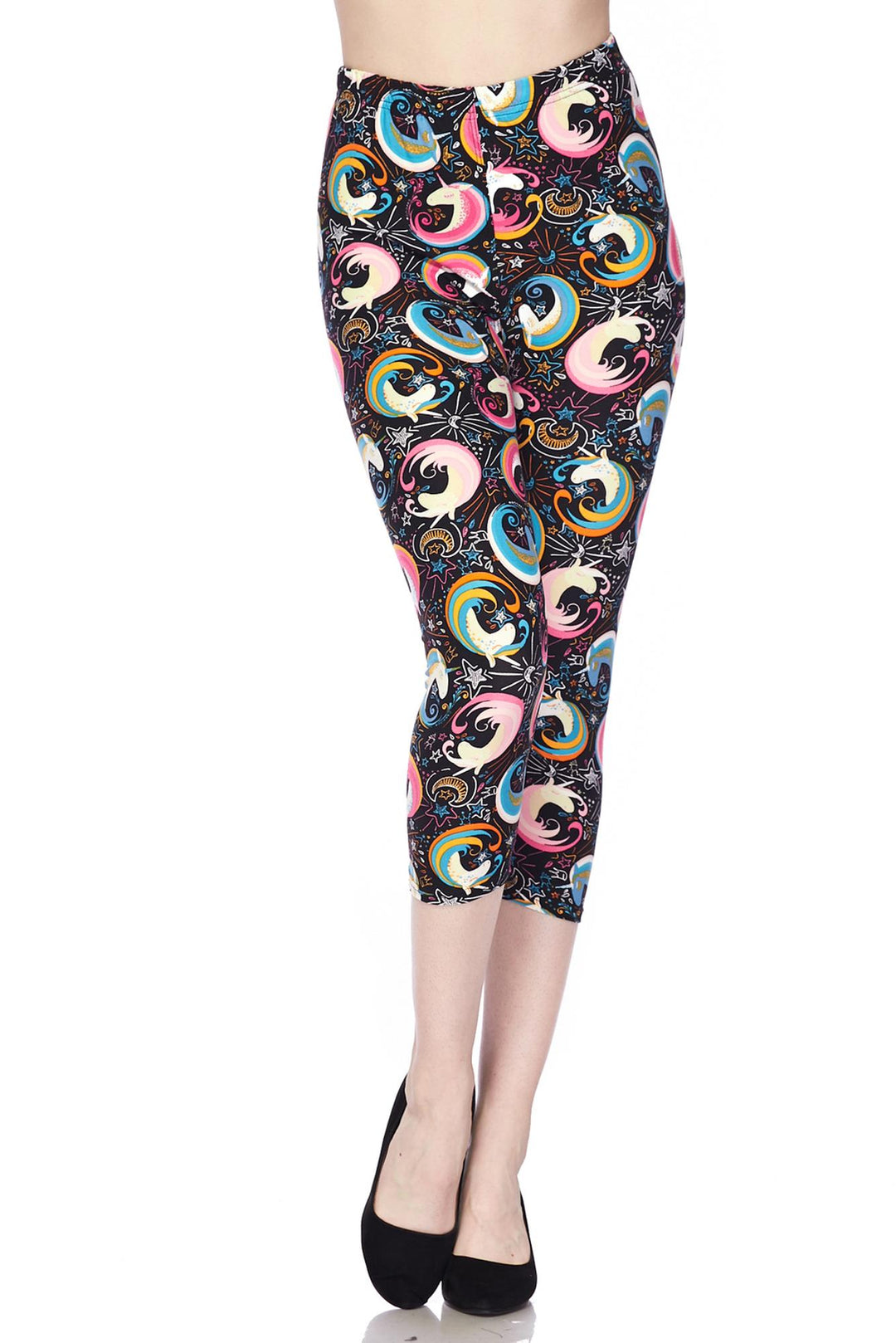 Wholesale Buttery Smooth Groovy Hip Unicorn Capris