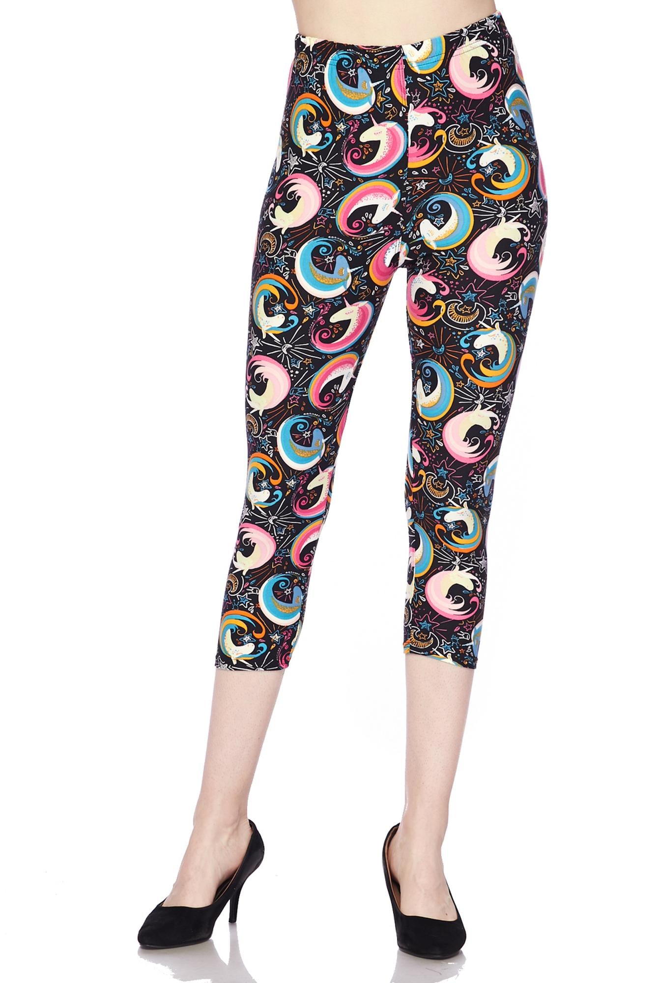Wholesale Buttery Smooth Groovy Hip Unicorn Capris