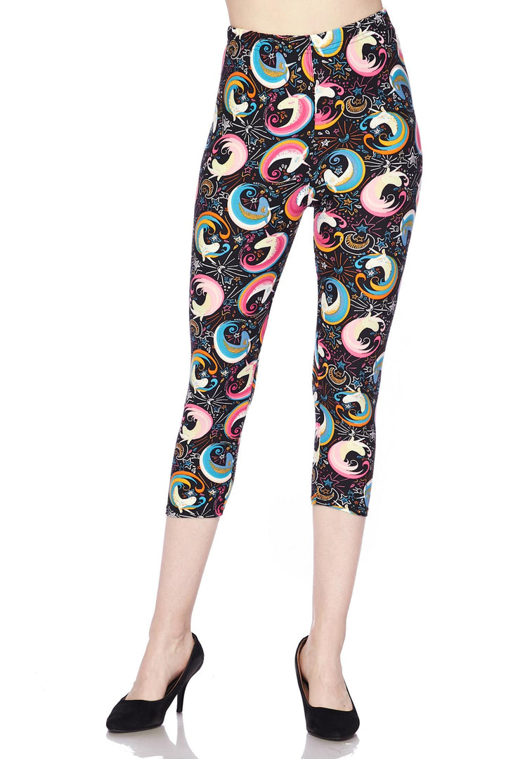 Wholesale Buttery Smooth Groovy Hip Unicorn Capris
