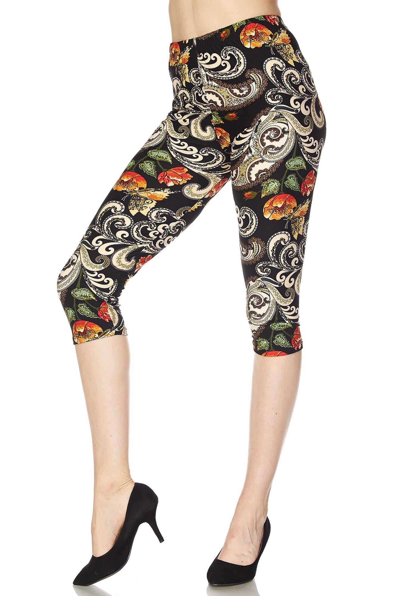 Wholesale Buttery Soft Elegant Floral Capris