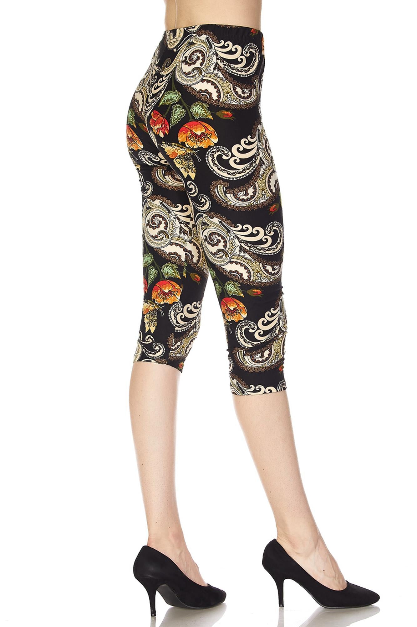 Wholesale Buttery Soft Elegant Floral Capris