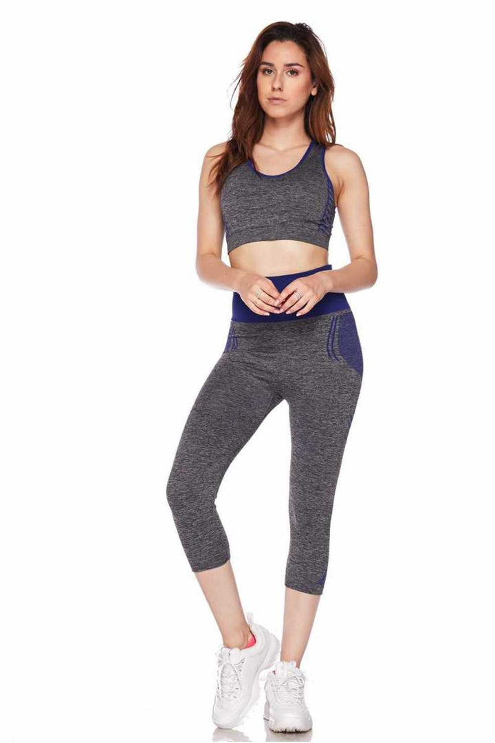 Wholesale Racerback Tank Top and Capris Activewear Set