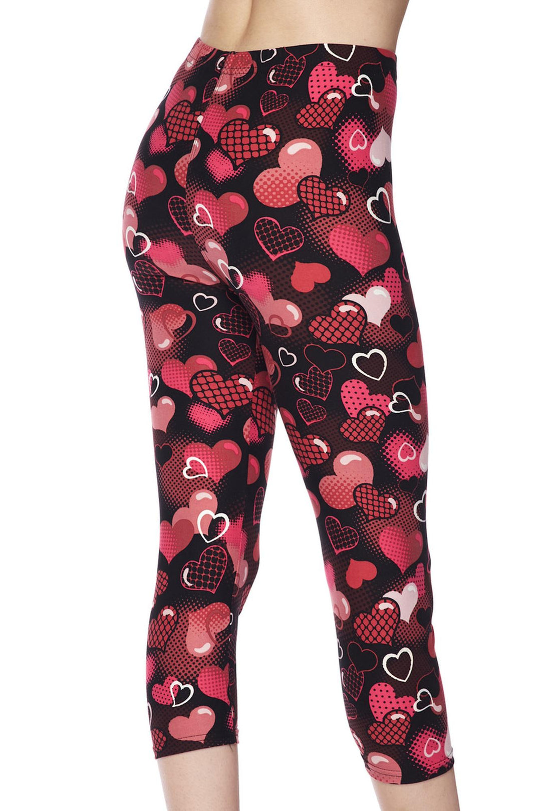 Wholesale Buttery Soft Cute Cartoon Hearts Capris