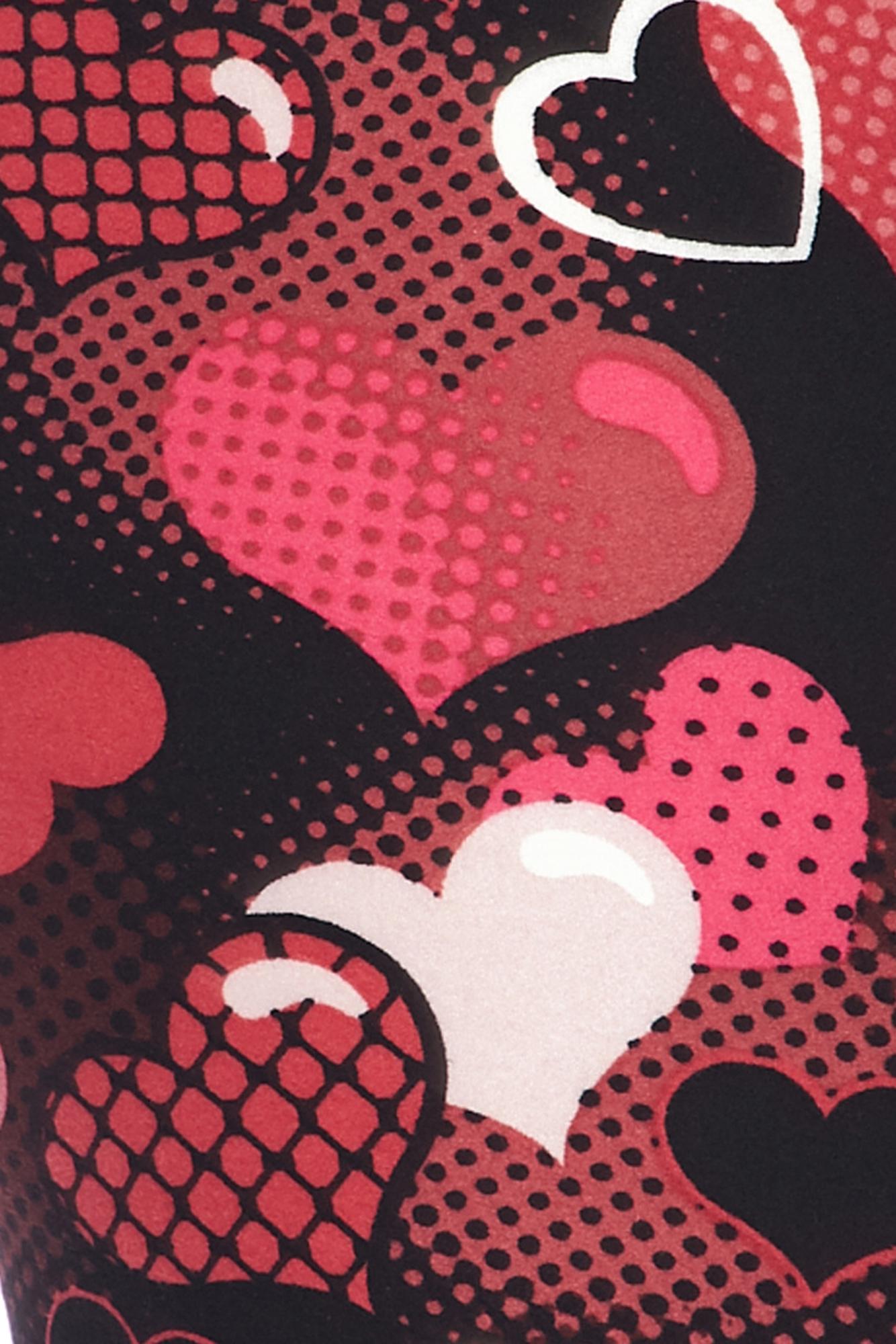 Wholesale Buttery Soft Cute Cartoon Hearts Capris