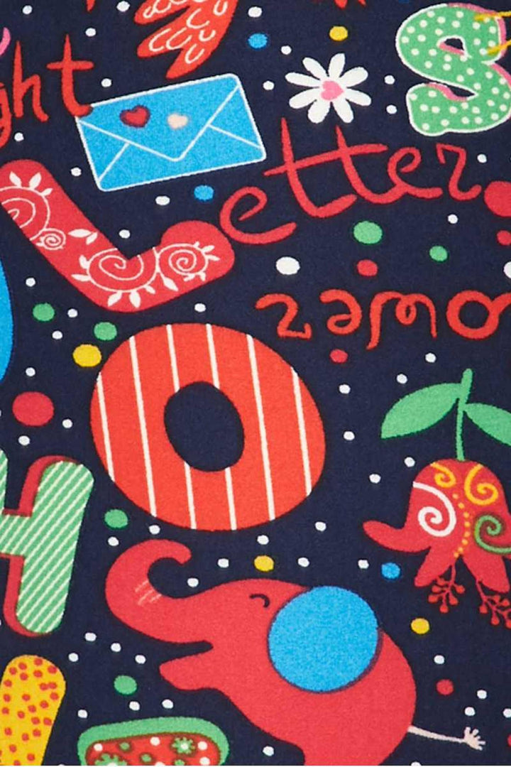 Wholesale Buttery Smooth Animal Letters Plus Size Capris