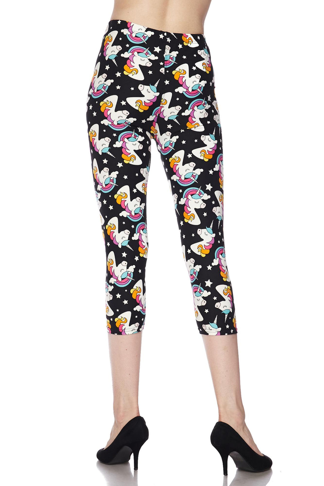 Wholesale Buttery Soft Dreaming Unicorns Plus Size Capris